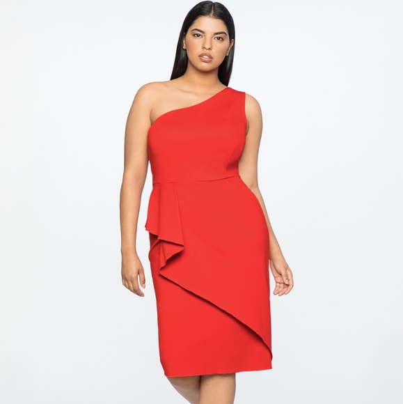 NWOT Jason Wu x Eloquii Red Cocktail Dress - Picture 1 of 8